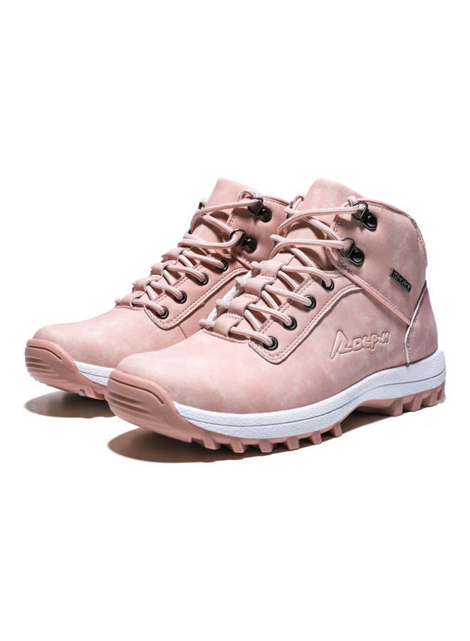 Beauenty Women's Casual High Top Sneakers Pink  - Image 1