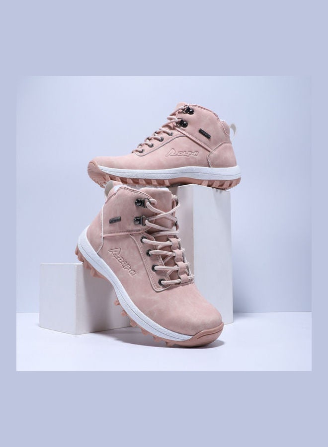 Beauenty Women's Casual High Top Sneakers Pink  - Image 4