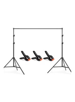 Studio Backdrop Stand Bracket Adjustable Photography Background Support System 85*10.5*16cm Black