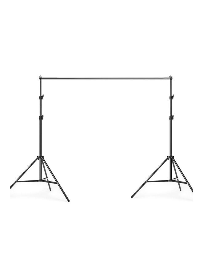 ANDOER - Studio Backdrop Stand Bracket Adjustable Photography Background Support System 85*10.5*16cm Black - Image 1