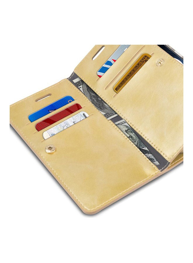 GOOSPERY Samsung Galaxy Note 20 Ultra Leather Protection Flip Cover Wallet Case Gold  - Image 3