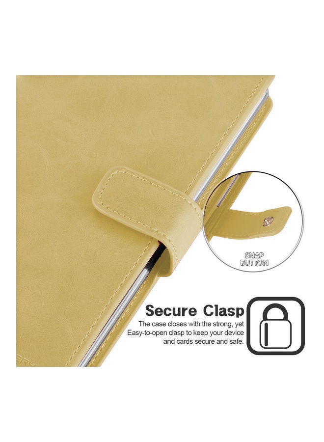 GOOSPERY Samsung Galaxy Note 20 Ultra Leather Protection Flip Cover Wallet Case Gold  - Image 4
