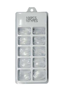 100-Piece Fake Nail Set Clear