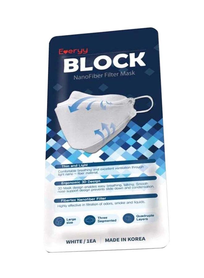 Everyy Block Nanofiber Filter Face Mask White For Adults  - Image 1