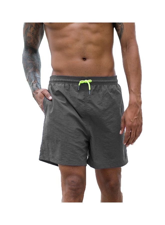 Men Sport Shorts Summer Hip Fitness Running Sportwear Grey  - Image 2