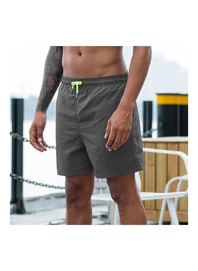 Men Sport Shorts Summer Hip Fitness Running Sportwear Grey  - Image 4
