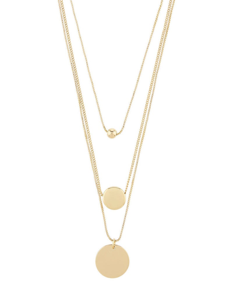 Accessorize - Simple Discs Layered Necklace - Image 1