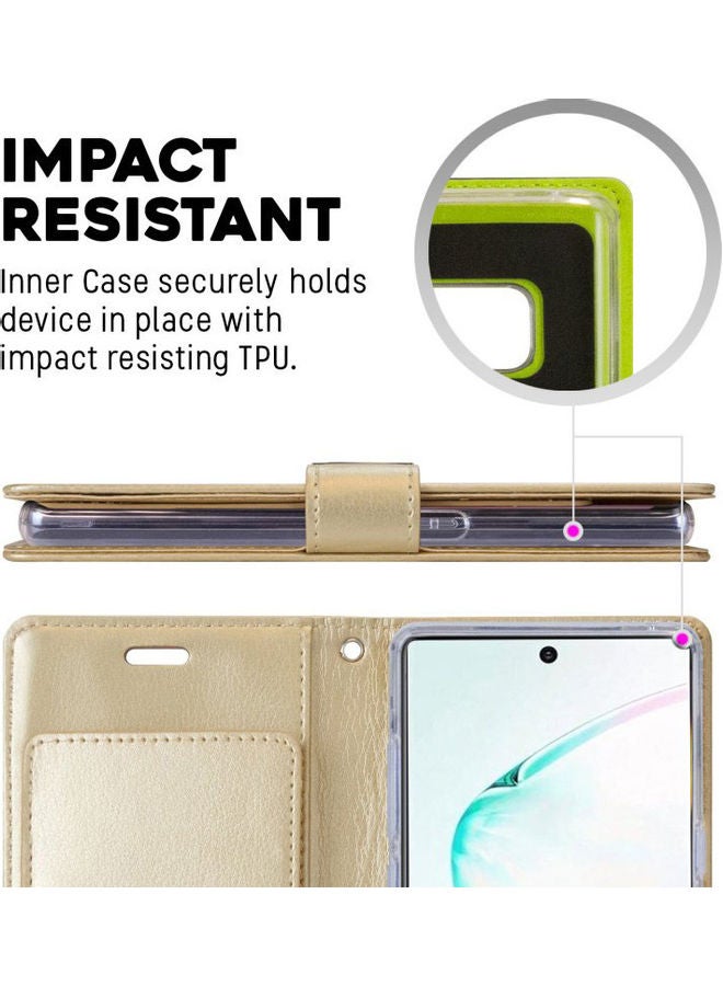 GOOSPERY Leather Protection Case For Samsung Galaxy Note 20 Gold - Image 5