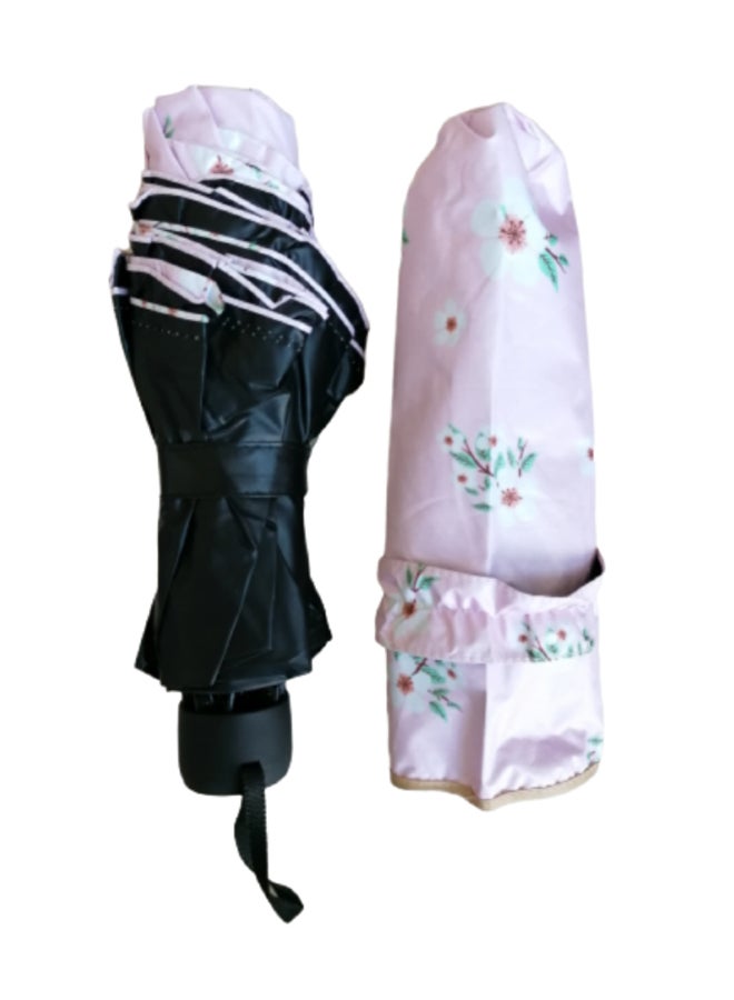 UTEX Foldable Lace Hand Embroidered Umbrella Pink - Image 2