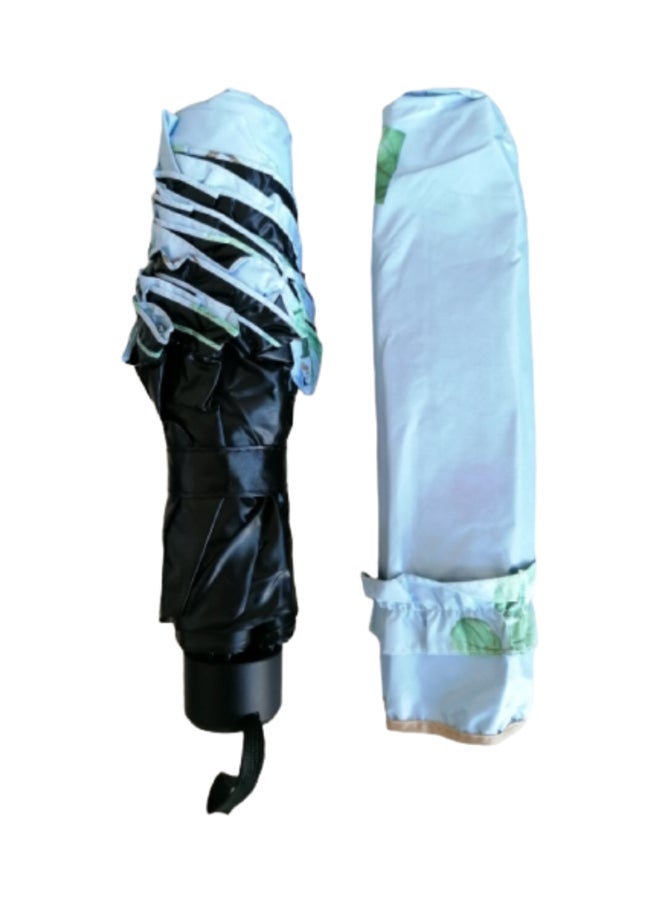 UTEX Foldable Lace Hand Embroidered Umbrella Blue - Image 2