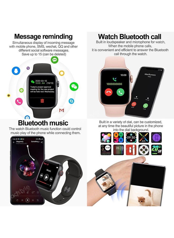 BSNL - U78 Plus Series 5 Smart Watch With Bluetooth Calling Rose Gold - Image 1