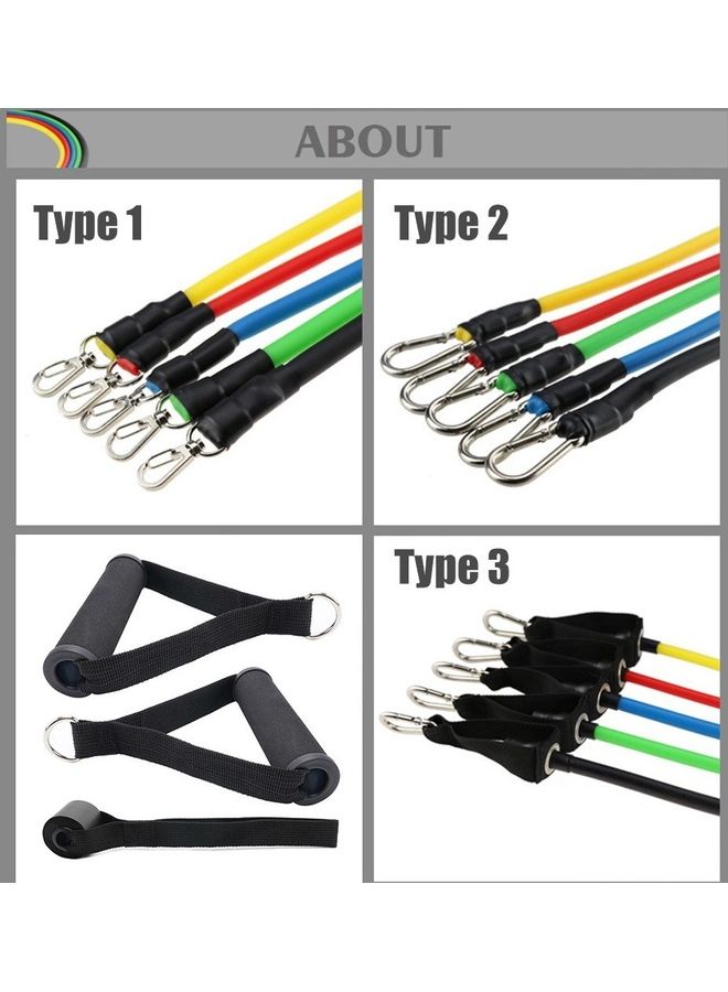 11 Pieces Resistance Bands Set 23.5x23x7cm - Image 5