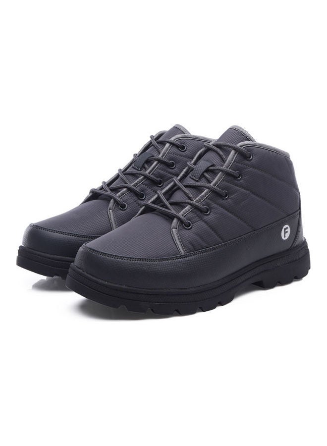 Beauenty - Round Toe Lace-Up Casual Boots Grey - Image 1