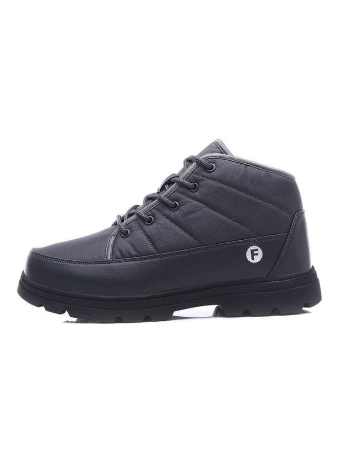 Beauenty - Round Toe Lace-Up Casual Boots Grey - Image 1