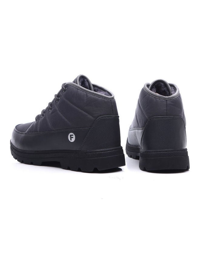 Beauenty - Round Toe Lace-Up Casual Boots Grey - Image 1