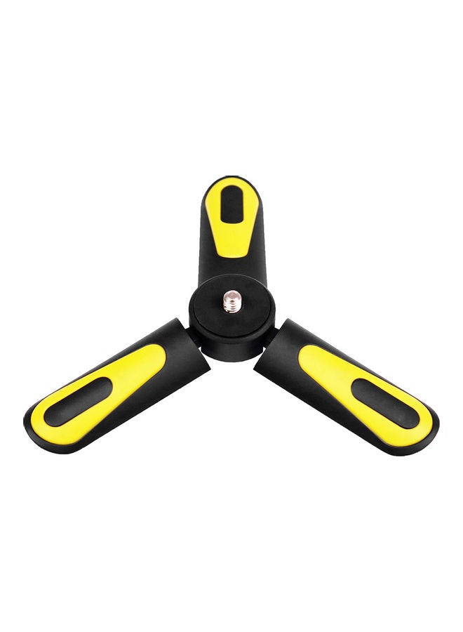 Portable Foldable Tripod Bracket Yellow/Black - Image 1