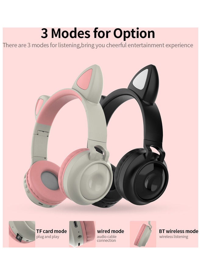 Portable Stereo Sports Gaming Headset White/Pink - Image 2