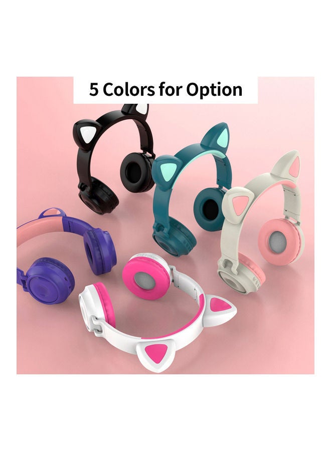 Portable Stereo Sports Gaming Headset White/Pink - Image 3