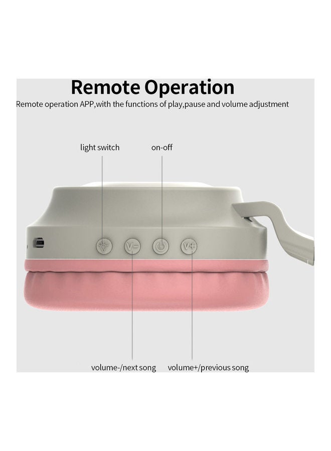 Portable Stereo Sports Gaming Headset White/Pink - Image 4