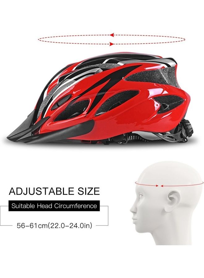 Generic - Lightweight Bicycle Helmet With Visor 27x25x15cm 27x25x15cm - Image 1