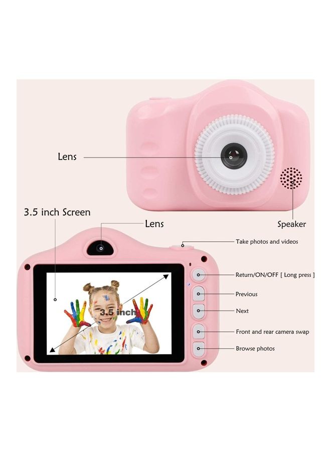 Kids Digital Camera With Dual Lens HD C35 Pink - Image 4