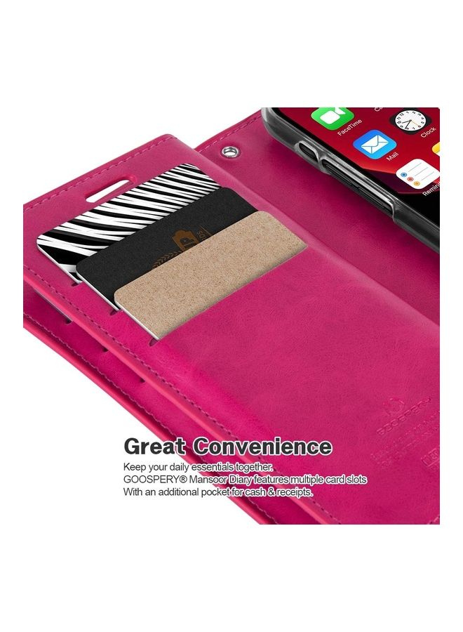 GOOSPERY iPhone 12 And 12 Pro Leather Protection Flip Cover Wallet Case Pink  - Image 2