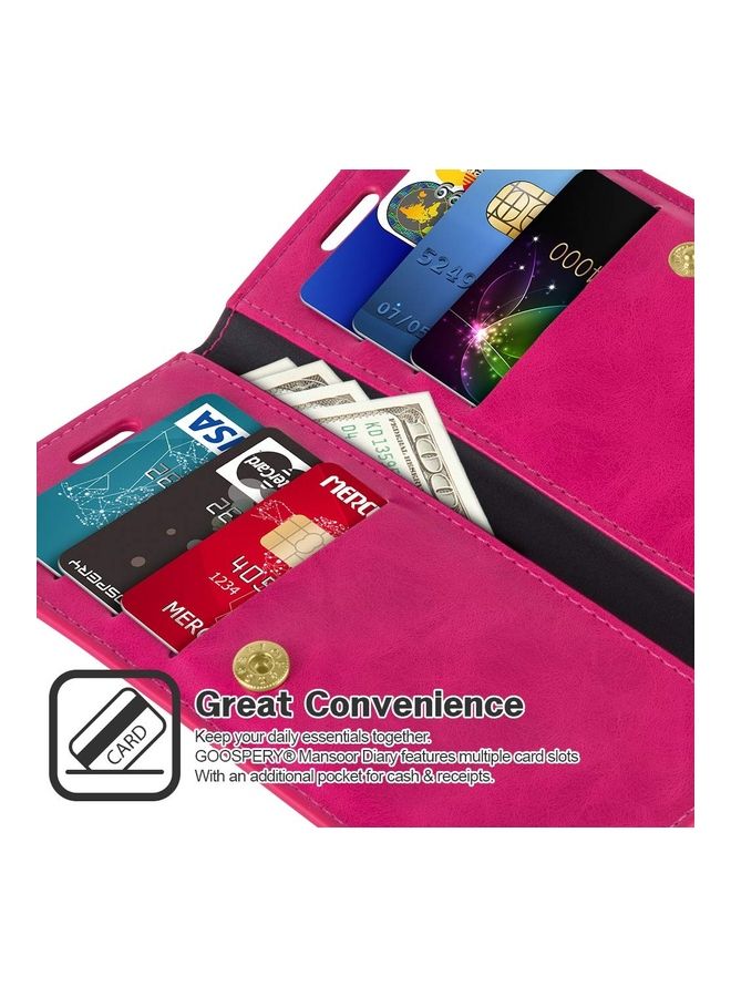 GOOSPERY iPhone 12 And 12 Pro Leather Protection Flip Cover Wallet Case Pink  - Image 3