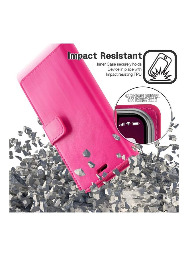 GOOSPERY iPhone 12 And 12 Pro Leather Protection Flip Cover Wallet Case Pink  - Image 5