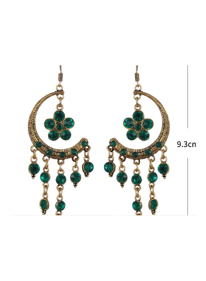 جونسون آند جونسون أقراط متدلية بتصميم هلال وزهور ومزينة بشراشيب طويلة - Image 2