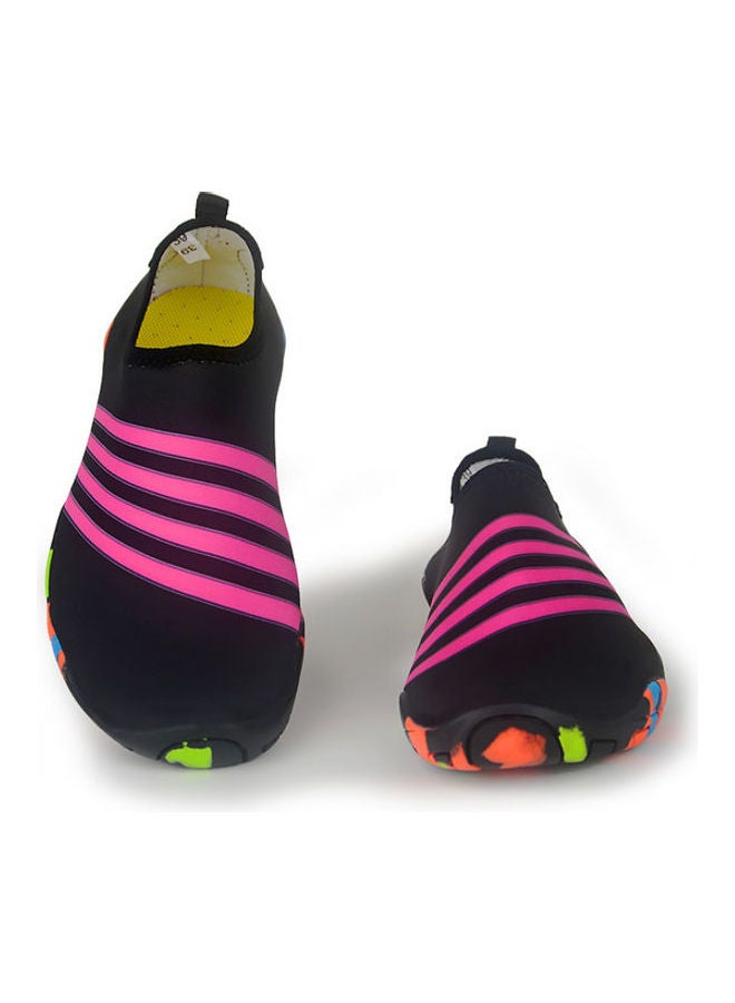 Beauenty Striped Detail Slip-On Shoes Black/Pink/Blue - Image 4