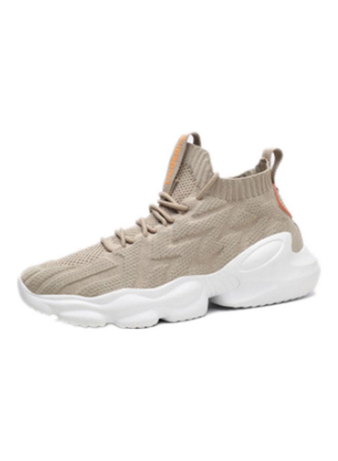 بيوينتي حذاء رياضي برباط ورقبة منخفضة بيج - Image 1