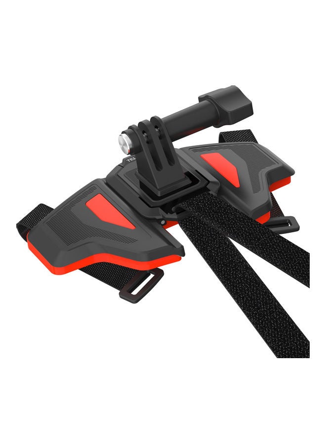 TELESIN Second Generation Helmet Mount Black/Orange  - Image 1