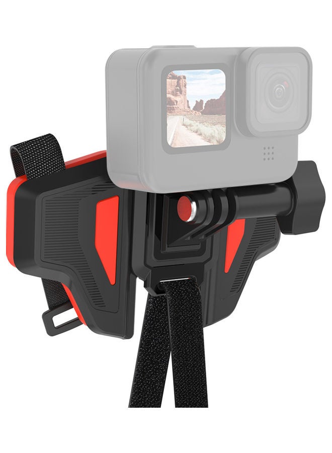 TELESIN Second Generation Helmet Mount Black/Orange  - Image 2