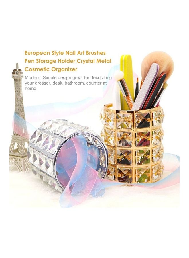 European Style Makeup Brush Holder Gold - Image 2