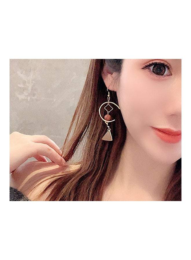 جونسون آند جونسون أقراط متدلية مصنوعة يدوياً بتصميم غير متماثل وبأشكال هندسية من جونسون آند جونسون - Image 4