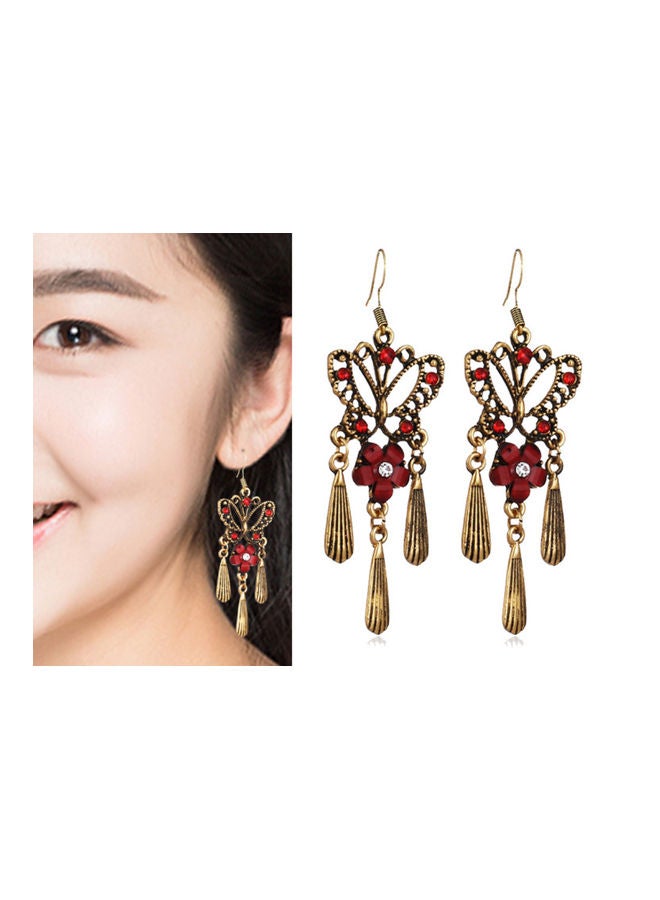 J&J 925 Silver Butterfly Hollow Dangle Earrings - Image 3