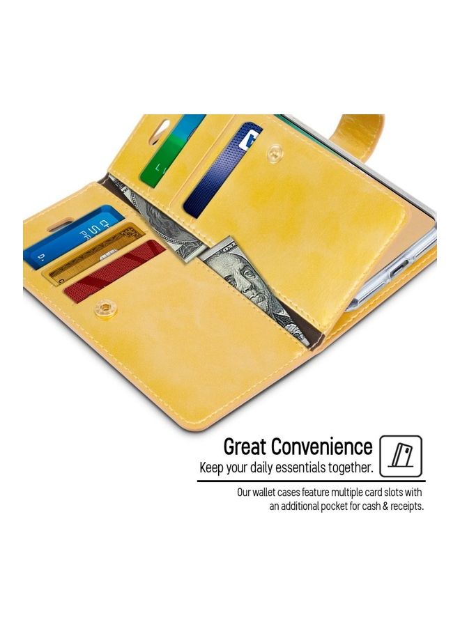 GOOSPERY - iPhone 12 Pro Max  Leather Protection Flip Cover Wallet Case Gold - Image 1