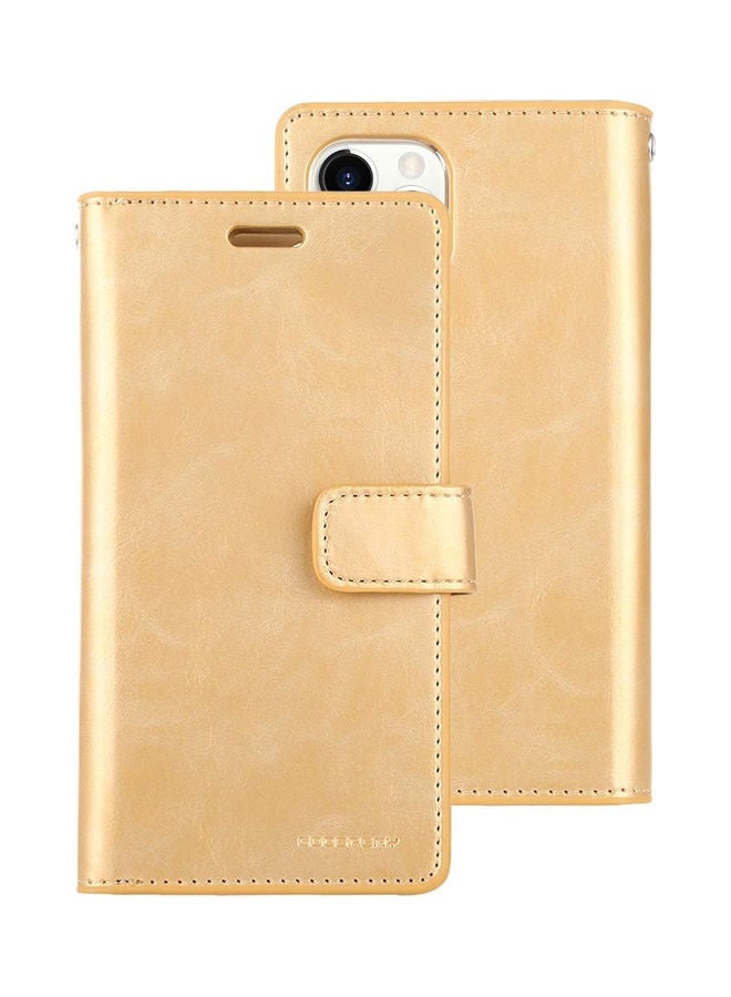 GOOSPERY - iPhone 12 Pro Max  Leather Protection Flip Cover Wallet Case Gold - Image 1