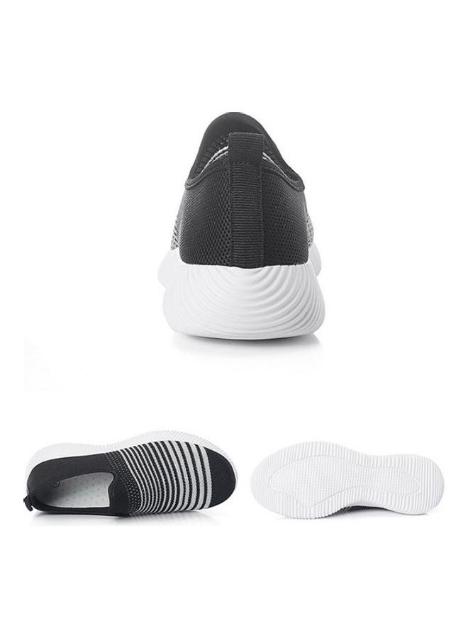 Beauenty Casual Stripe Detail Slip Ons Black/White - Image 4