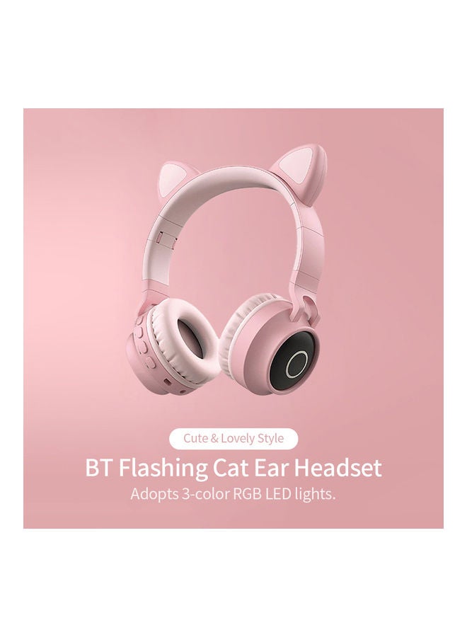 LED Cat Ear Wireless Headset Pink - Image 5