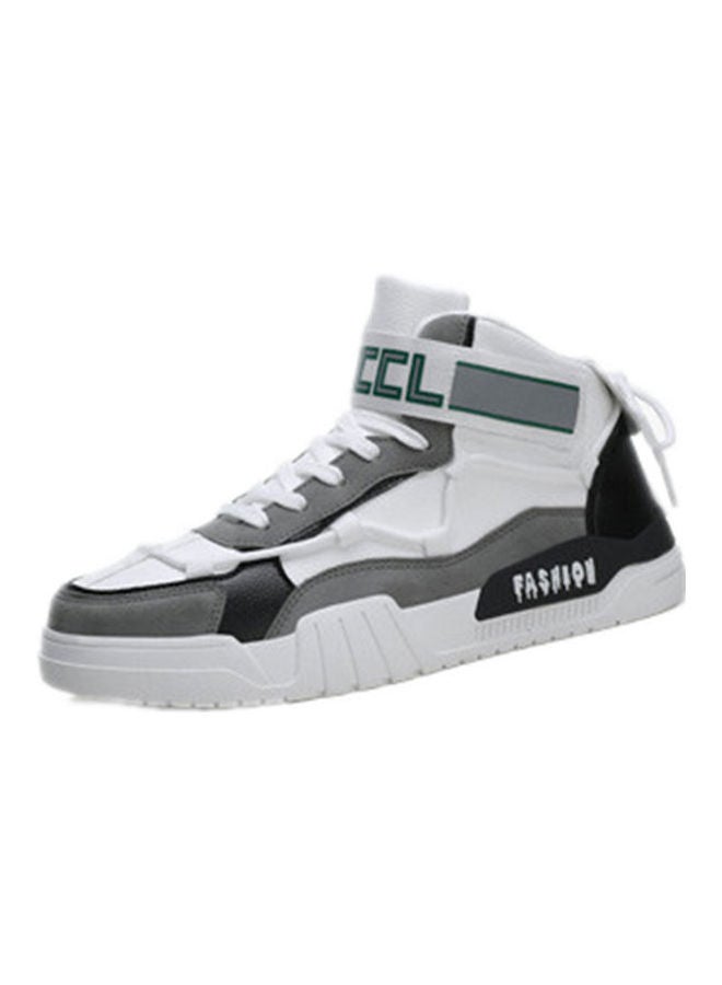 Beauenty Lace-Up High Top Sneakers White/Black/Grey  - Image 1