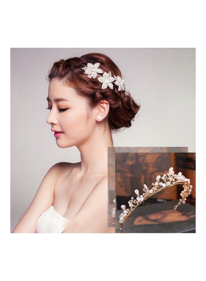 Generic Bride Pearl Handmade golden 28 X 3.5 X 3.5cm  - Image 3