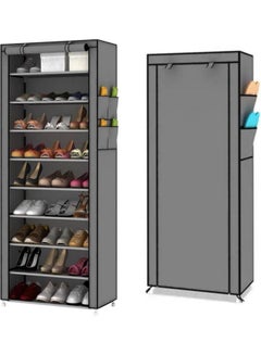 Generic 9-Tiers Shoe Cabinet Rack Grey 60*30*160cm  - Image 3