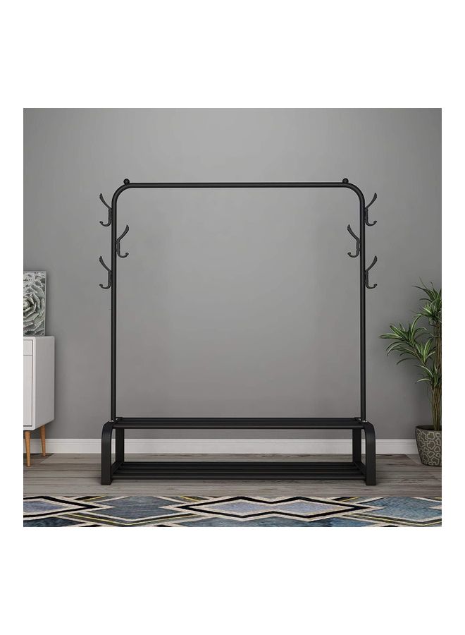Clothes Organizer And Holder Coated Metal Rack Black 180cm - Image 2