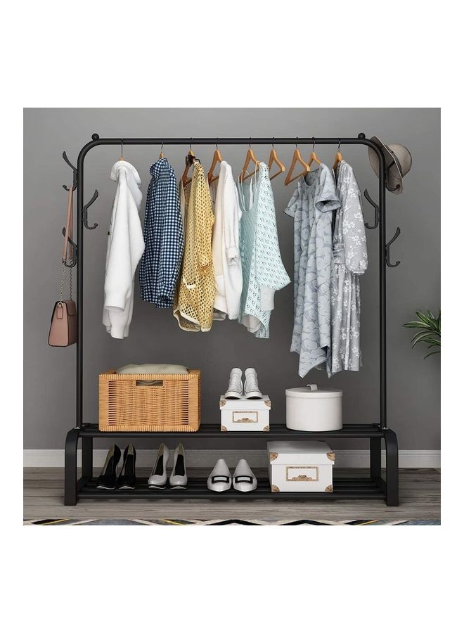 Clothes Organizer And Holder Coated Metal Rack Black 180cm - Image 4
