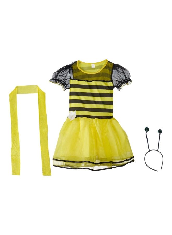 El Maayergy - 3-Piece Bee Polyester Dress Costume With Hair Tie And Belt S - Image 1
