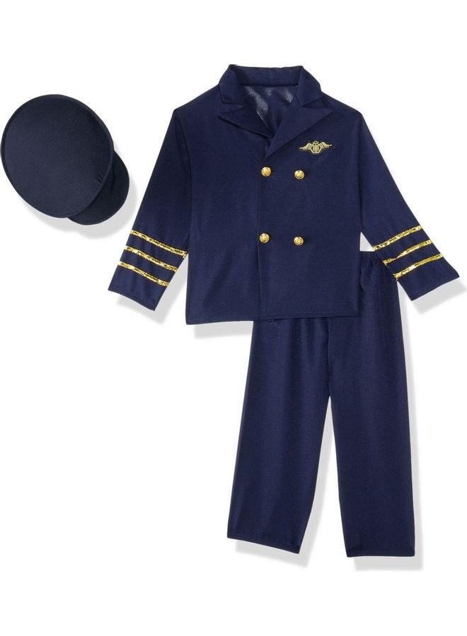 El Maayergy - 2-Piece Pilot Polyester Costume With Cap S - Image 1