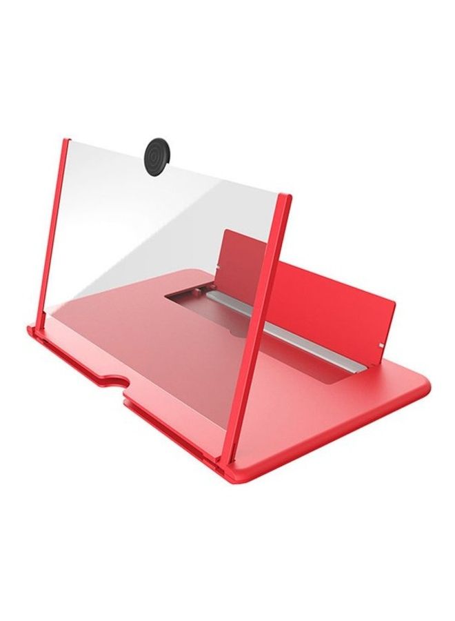 Foldable Magnifier 3D HD Mobile Phone Projector Screen For Movies Videos And Gaming Red - Image 1