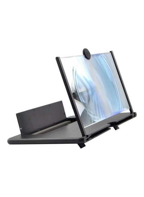 Foldable Magnifier 3D HD Mobile Phone Projector Screen For Movies Videos And Gaming Black