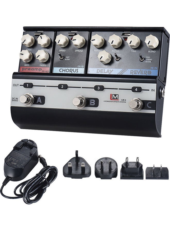 Livemaster Series Lm-4 Mainframe Unit Blues Style Set With 3 Guitar Effect Pedals